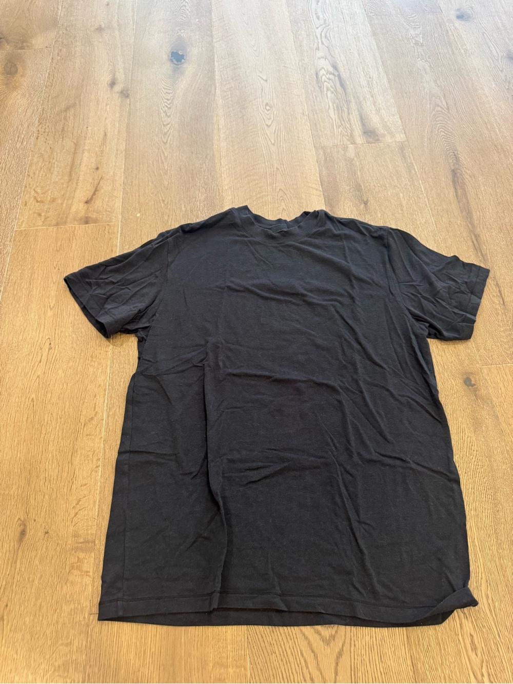 skims boyfriend Black Crew Neck T-Shirt